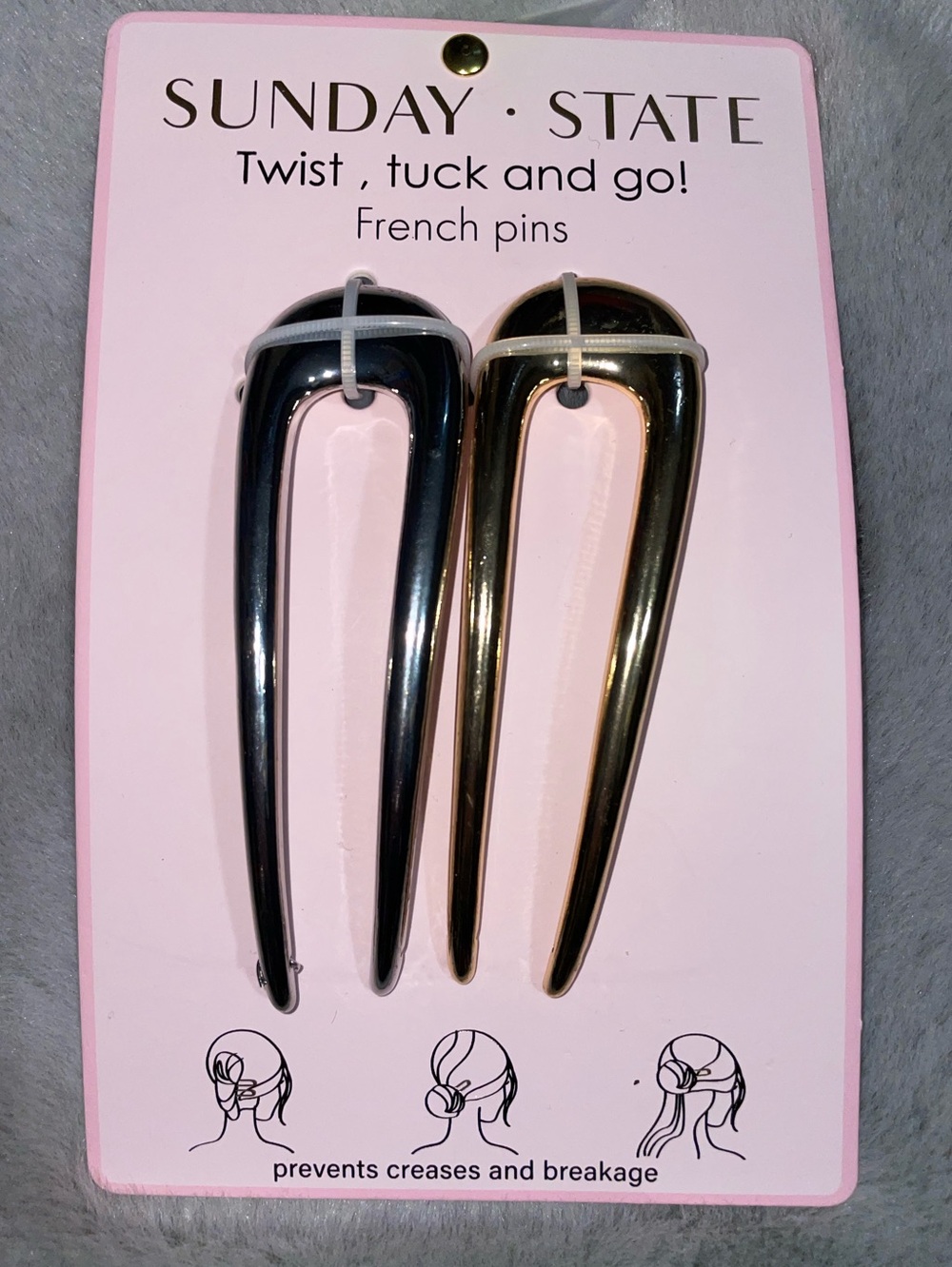 🥈NWT Sunday State Metallic French Pins